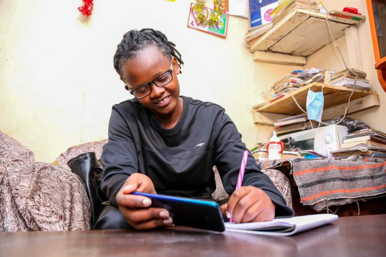 TTI SFSP beneficiary Naomi Learning via JIELIMISHE Platform TTI SFSP beneficiary Naomi Learning via JIELIMISHE Platform